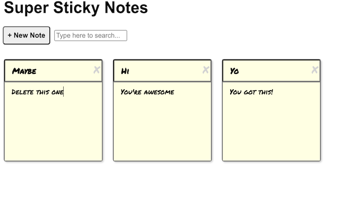 Sticky Notes App